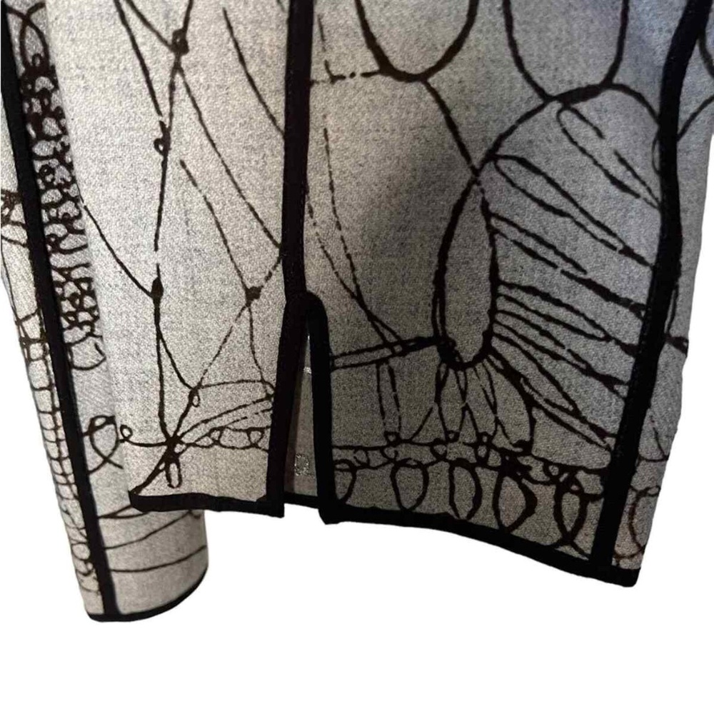 Jacket Swing Grey Silver Script Cascade Reversebl… - image 7